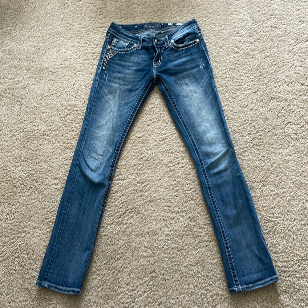 Miss Me Straight Jeans, Size 27